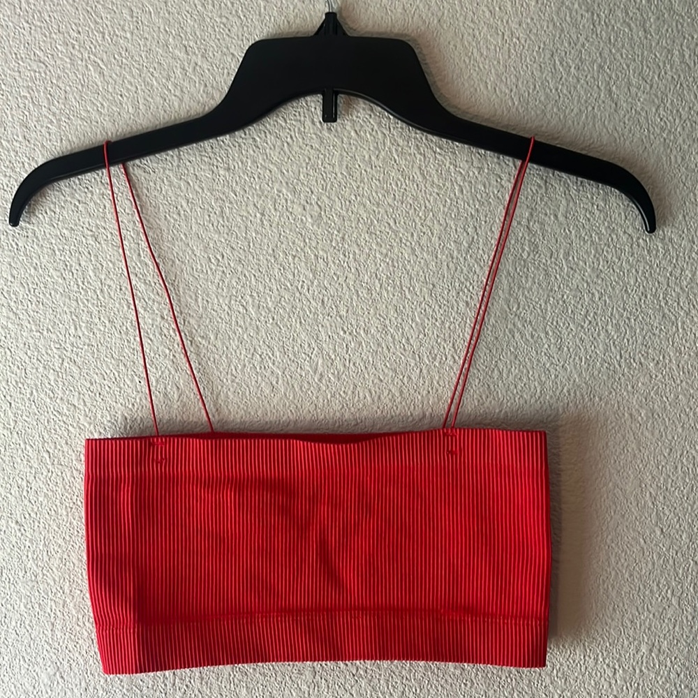 Red Crop top